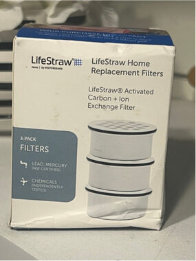 3-Pack LifeStraw Home Replacement Filters Activated Carbon + Ion Exchange Filter